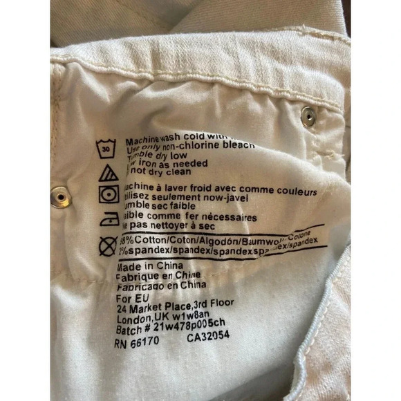 BDG Urban Outfitters Jeans Cigarette High Rise Cream Size 28 34 - Picture 4 of 4